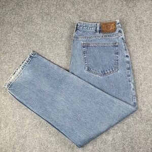 Eddie Bauer Jeans Mens 38x32 Blue Relaxed Fit Straight Leg Light Denim Pants